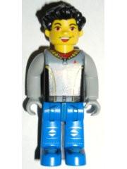LEGO Minifigure-Max, Black Torso, Light Gray Arms, Blue Legs-4 Juniors / Creator-CRE004-Creative Brick Builders